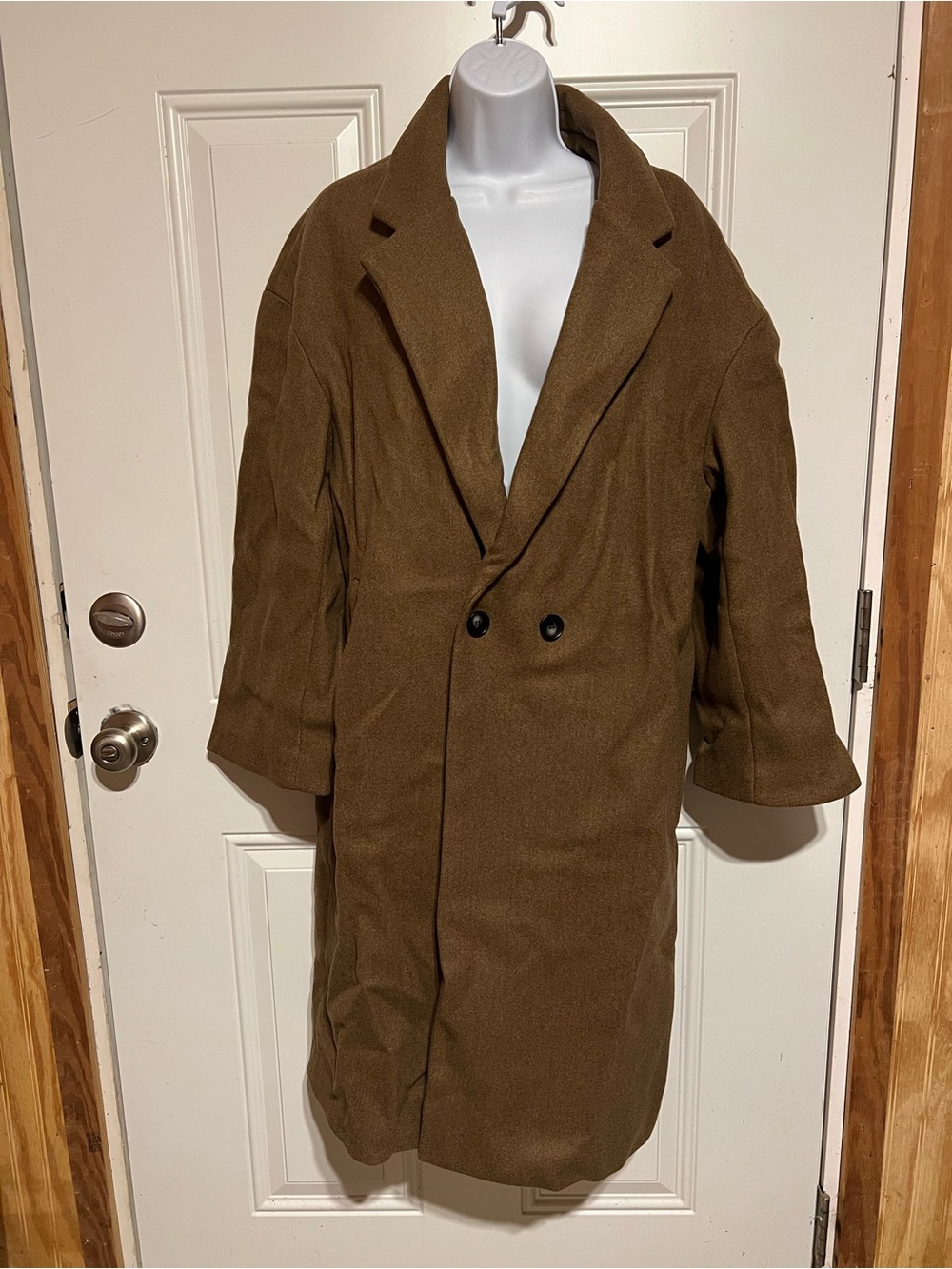 Women's Double-Breasted Trench Coat in Brown